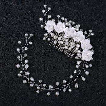 Wedding Flower Hair Comb for Girls